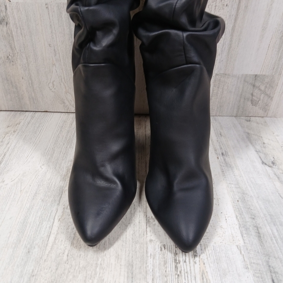 New Dolce Vita Women's Wandah Black Heeled Boots Slouchy Detail #1068 - Picture 5 of 12